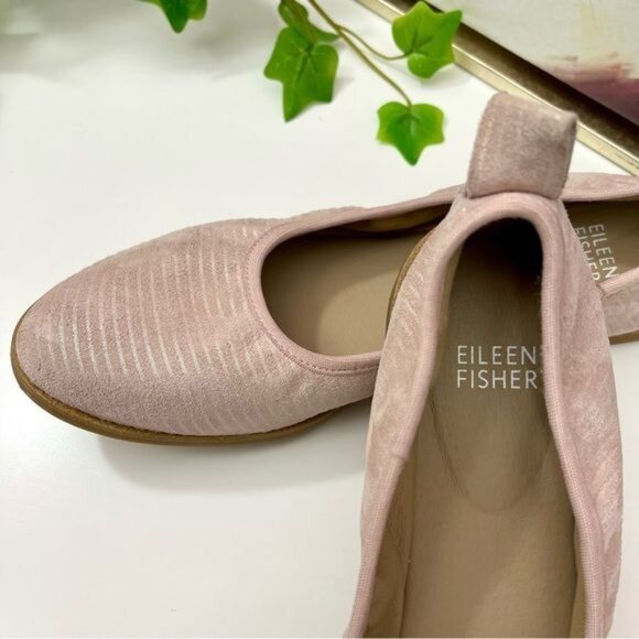 EILEEN FISHER Notion Ballet Flat In Goose Bump/light Gold Size 8.5 - Picture 9 of 10